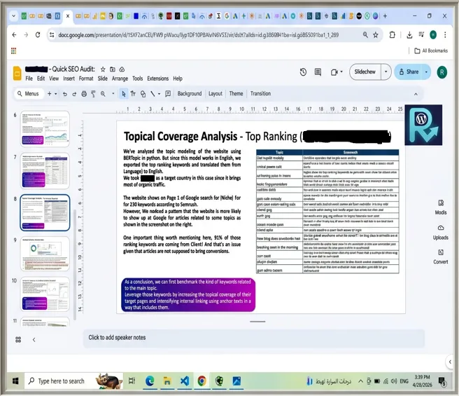 SEO Audit sample